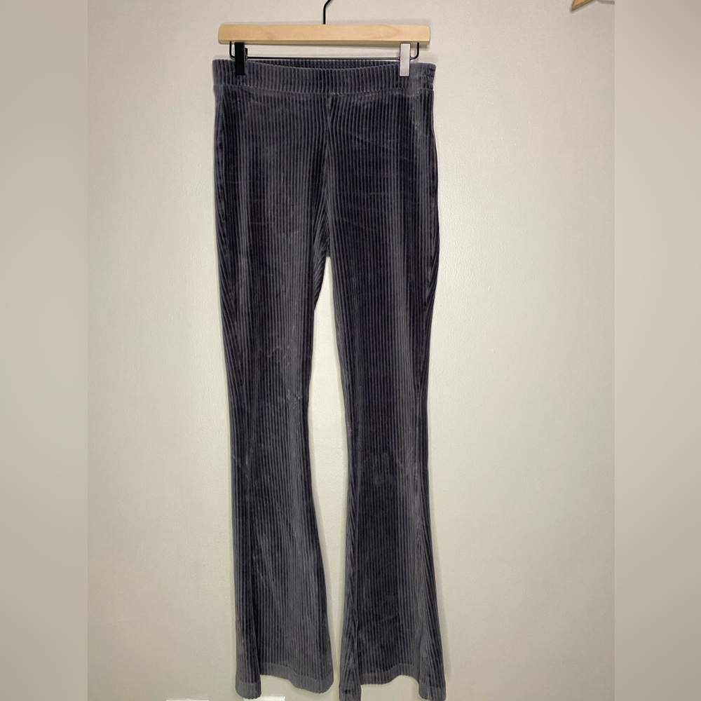 Aerie Gray Corduroy Flare Pants